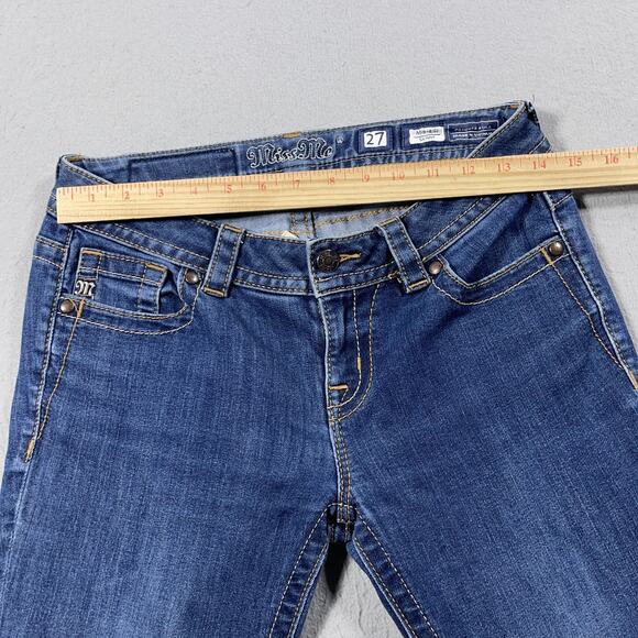 Miss Me Jeans Womens 27 Mid Rise Skinny Stretch Denim Rinse Wash Casual Pants - Picture 7 of 11